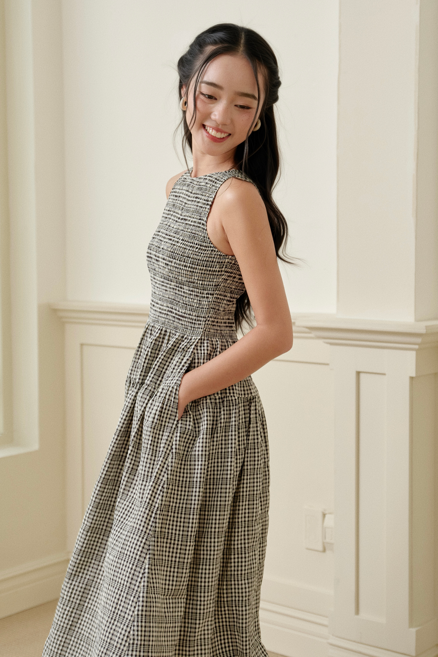 Đầm Camille midi - Ink Check
