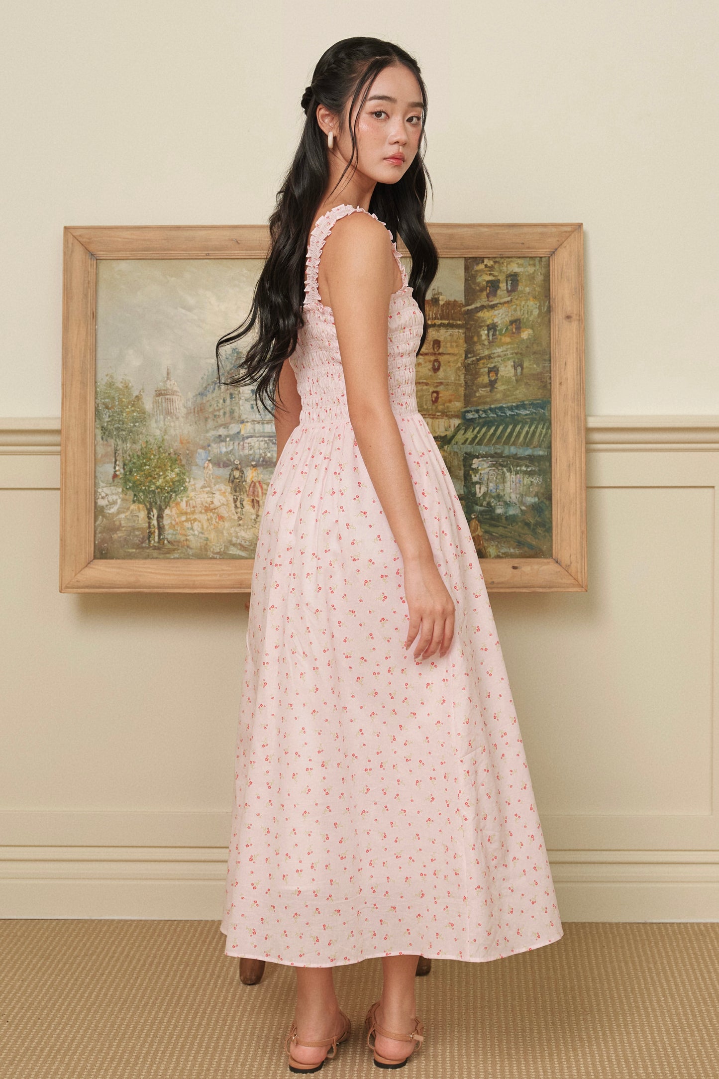 Thyme Dress in Cherry Posy