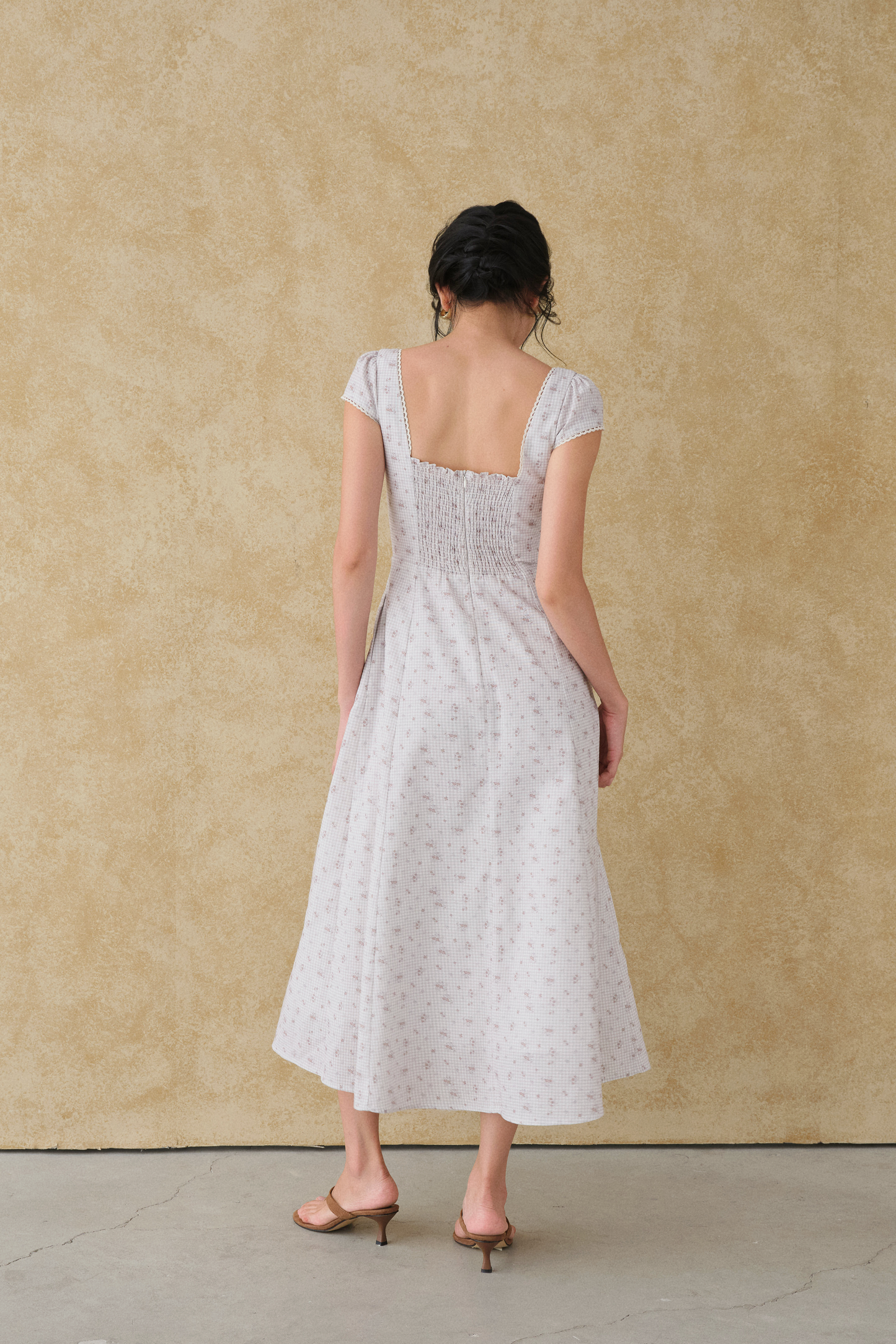 Alba dress in Floral Gingham