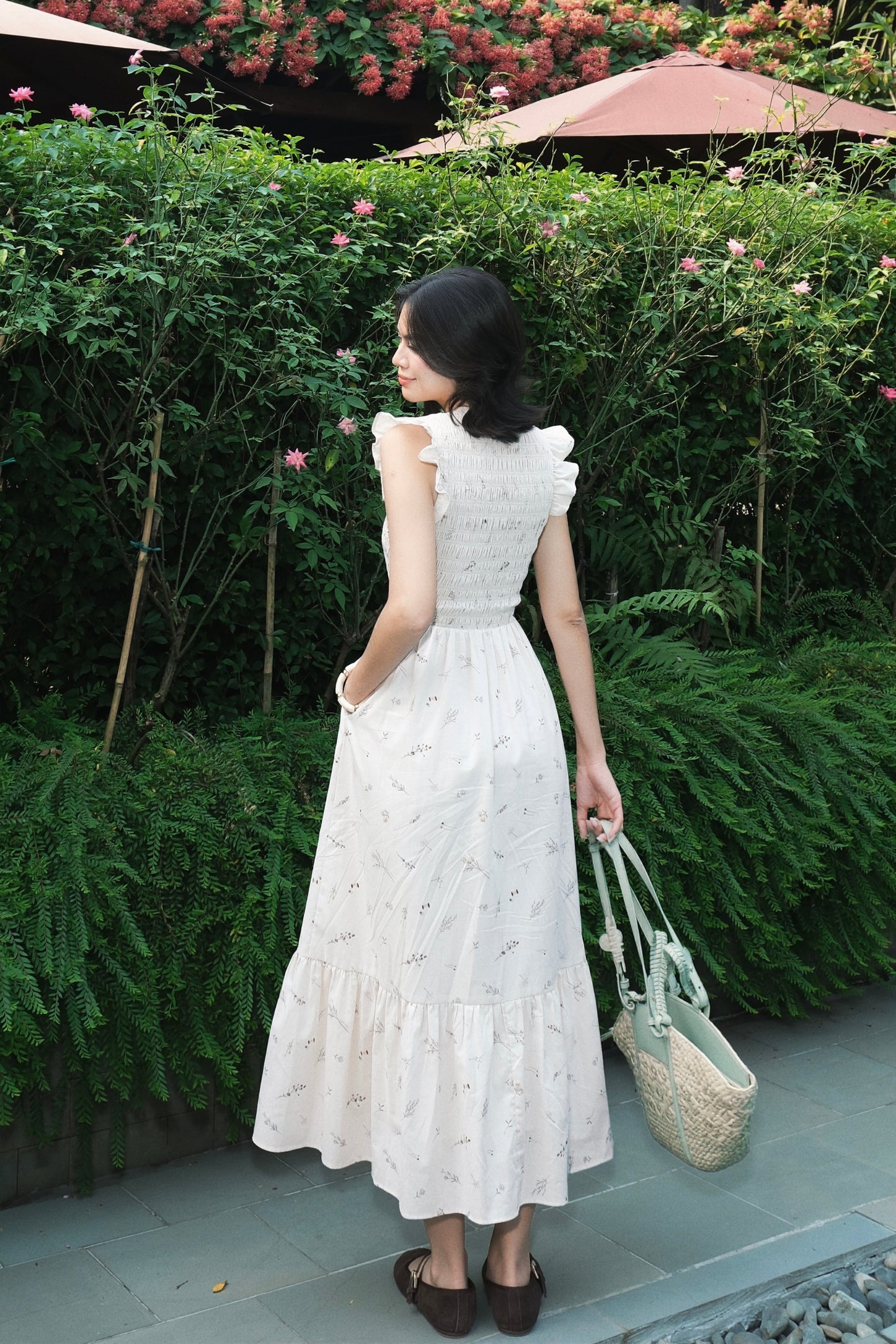 Claire dress in Herb