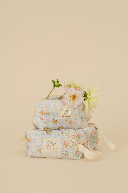 Quilted Vanity Pouch 
In Jardin 𝜗𝜚˚⋆