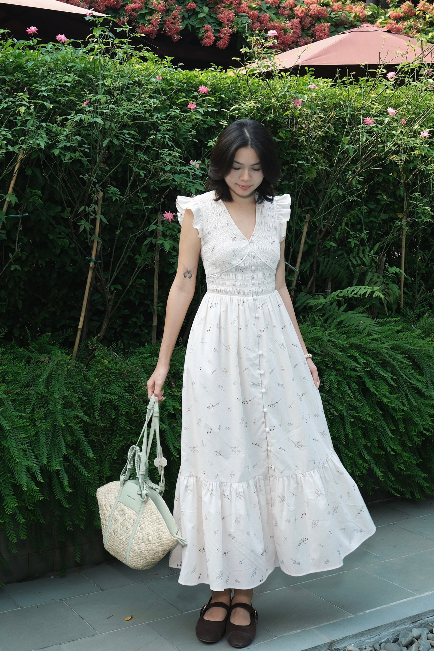 Claire dress in Herb
