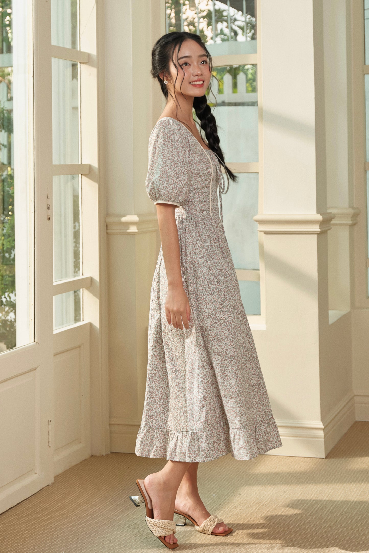 Millie dress in Morning Meadow
