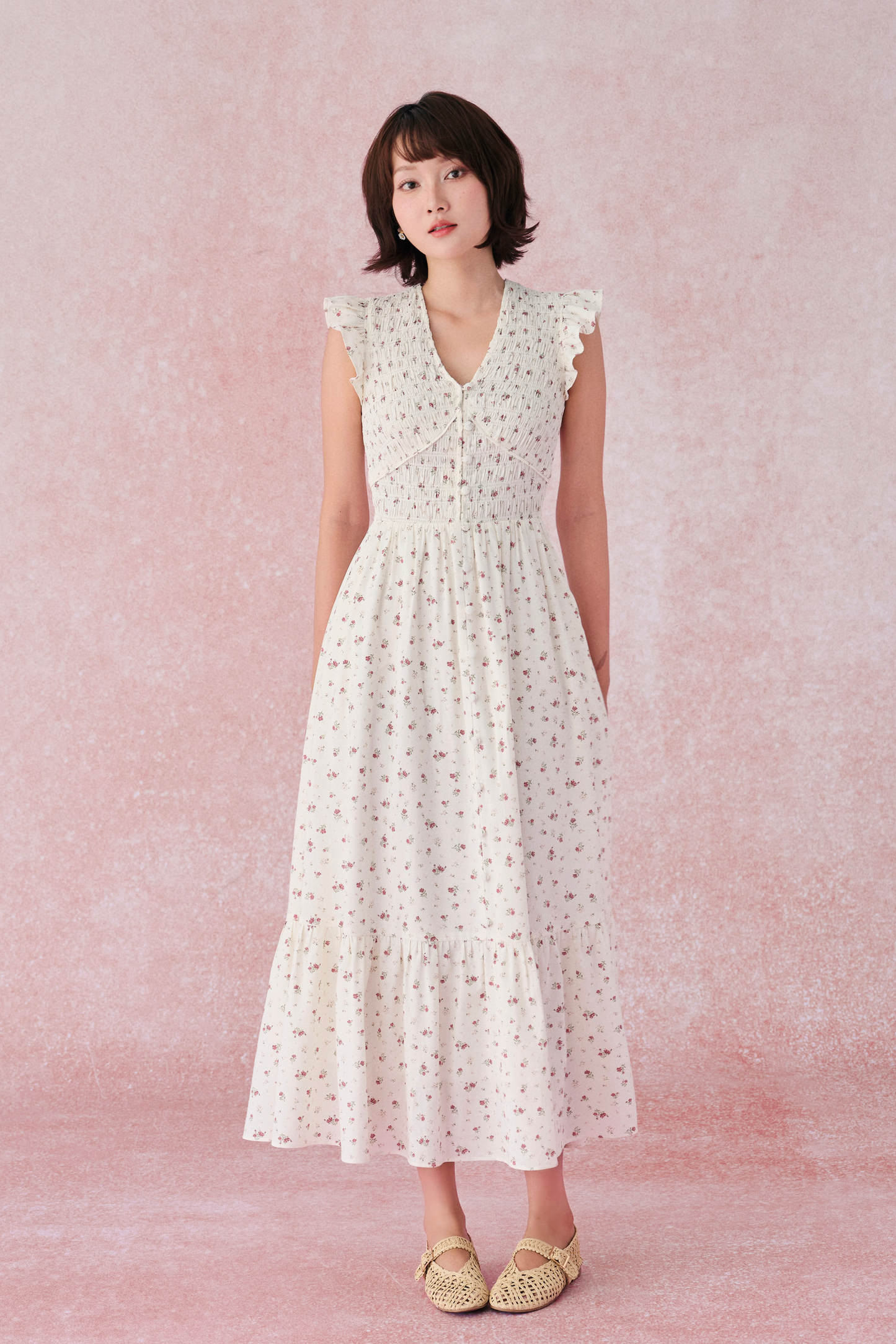 Claire dress in Rosebud