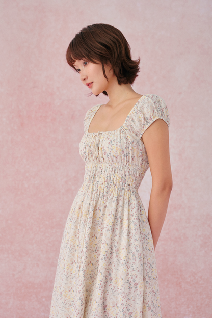 Marie dress in Ceramic Petals Cotton