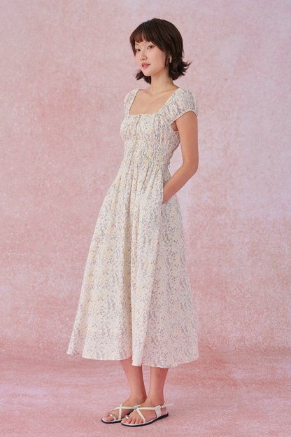 Marie dress in Ceramic Petals Cotton