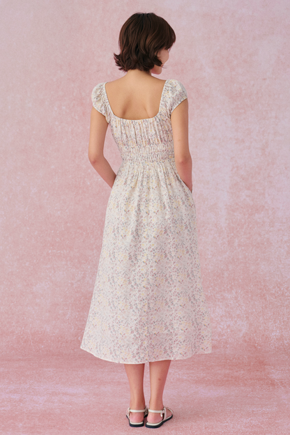 Marie dress in Ceramic Petals Cotton