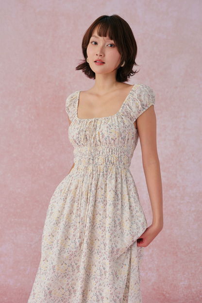 Marie dress in Ceramic Petals Cotton