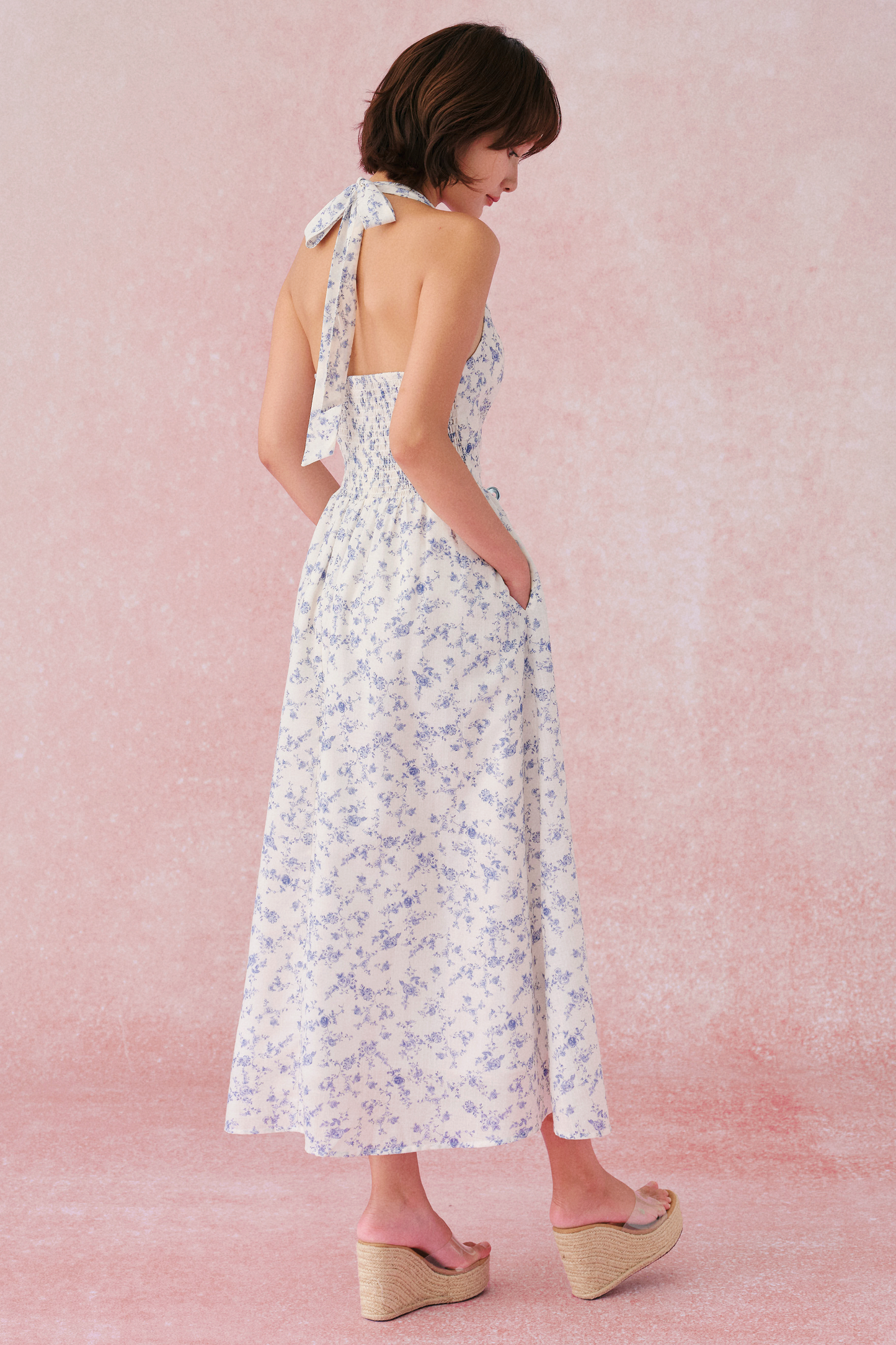 Elodie dress in Wild Blue Rose