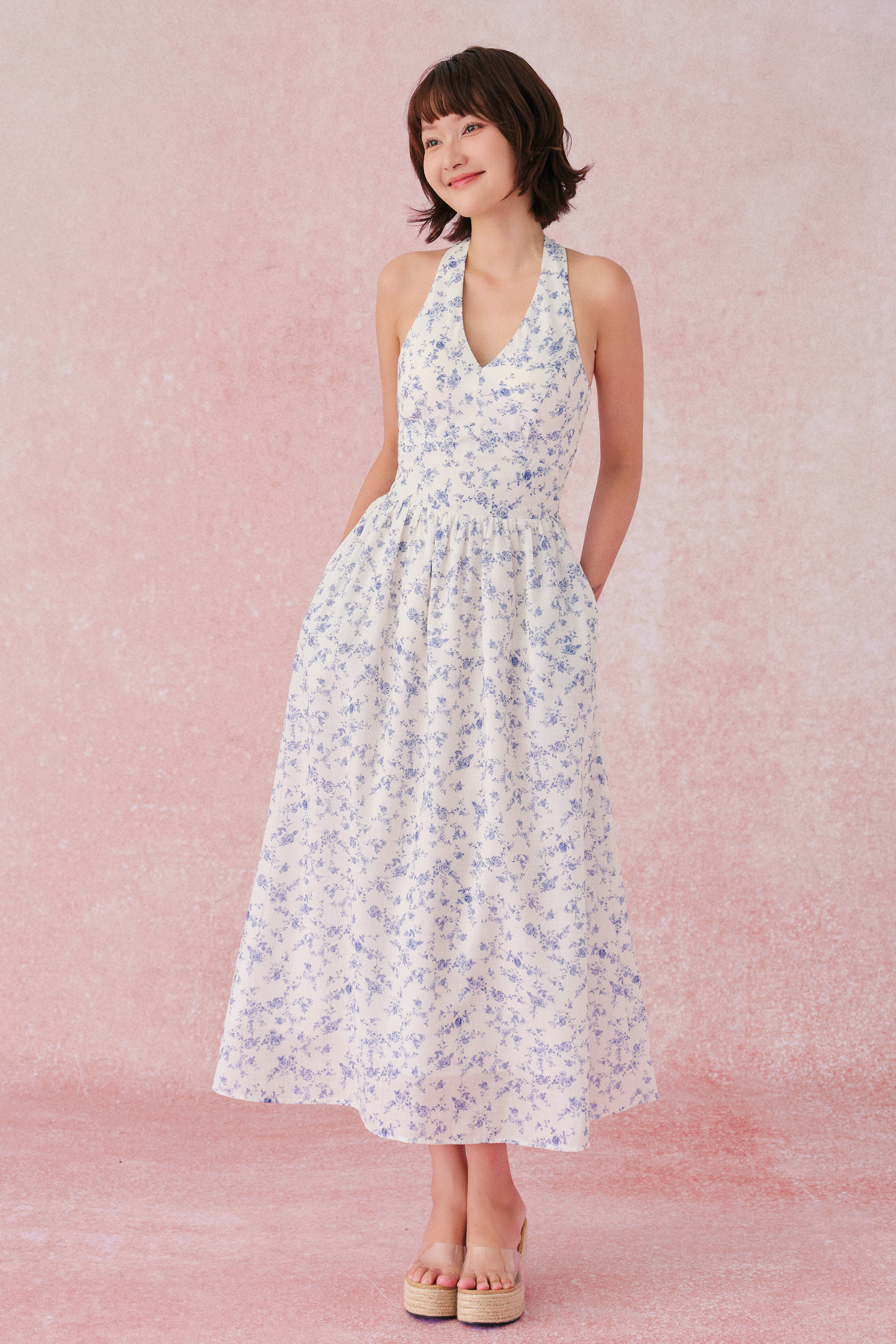 Elodie dress in Wild Blue Rose