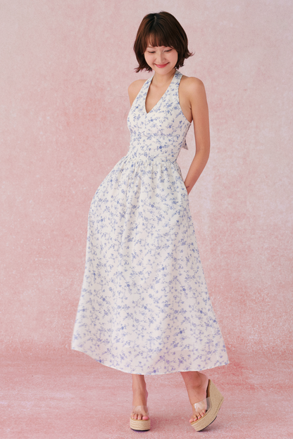 Elodie dress in Wild Blue Rose