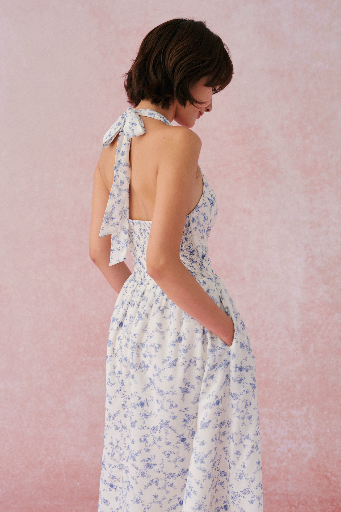 Elodie dress in Wild Blue Rose