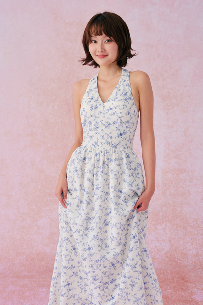 Elodie dress in Wild Blue Rose