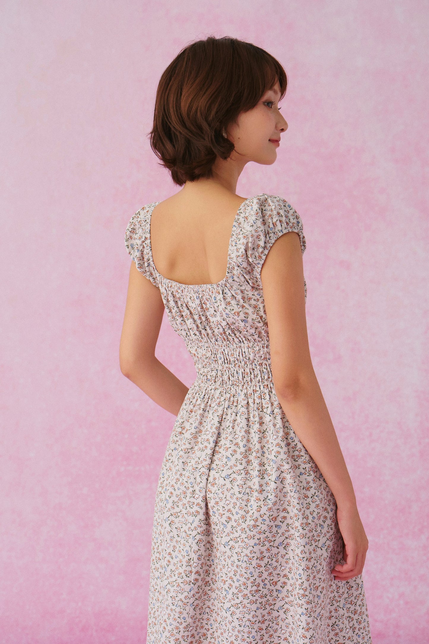 Marie dress in Ceramic Petals Cotton
