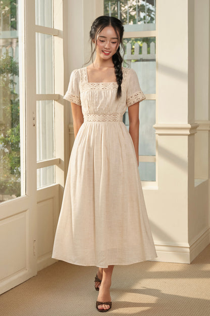Xenia dress in Natural Linen