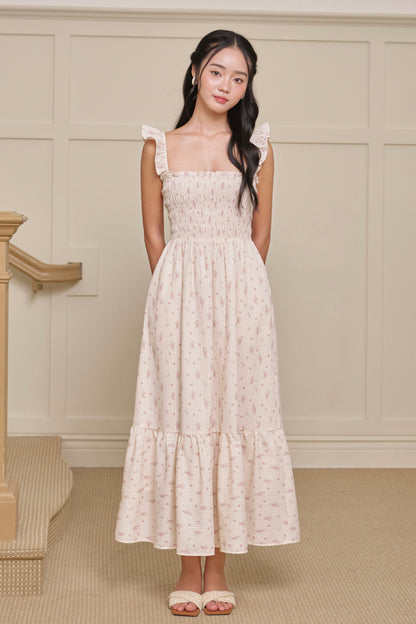 Rym dress in Floral Stripes