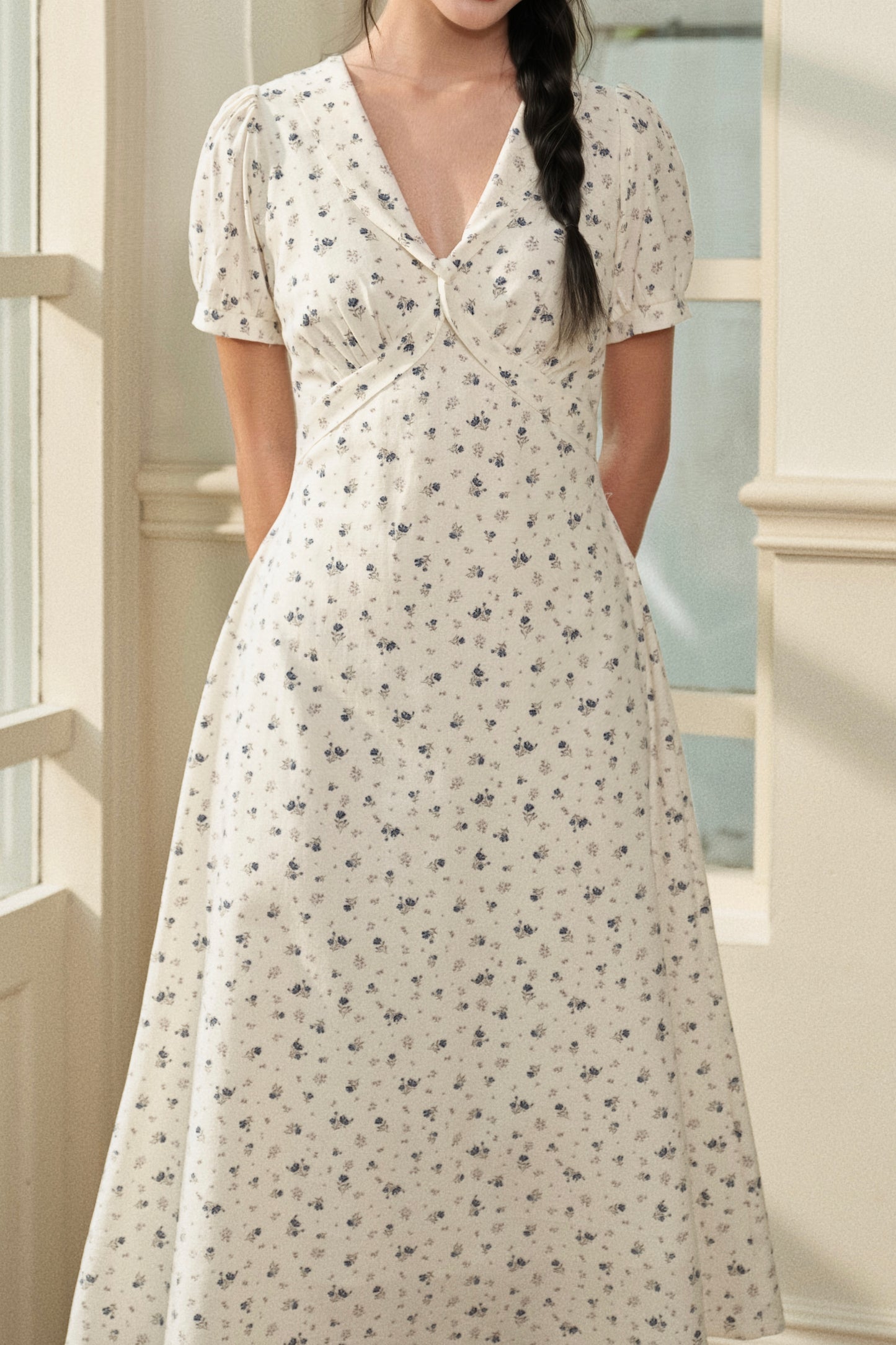 Helena dress in Bluebud