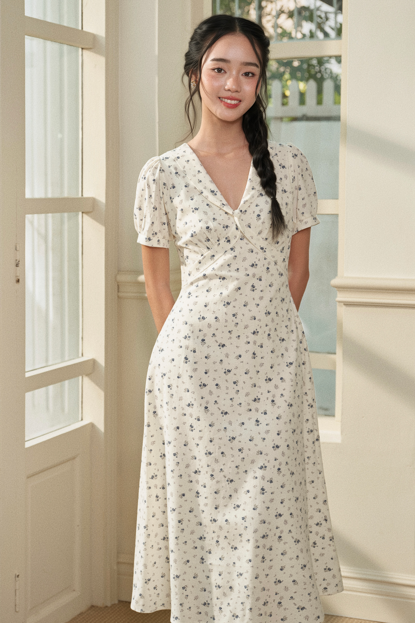Helena dress in Bluebud