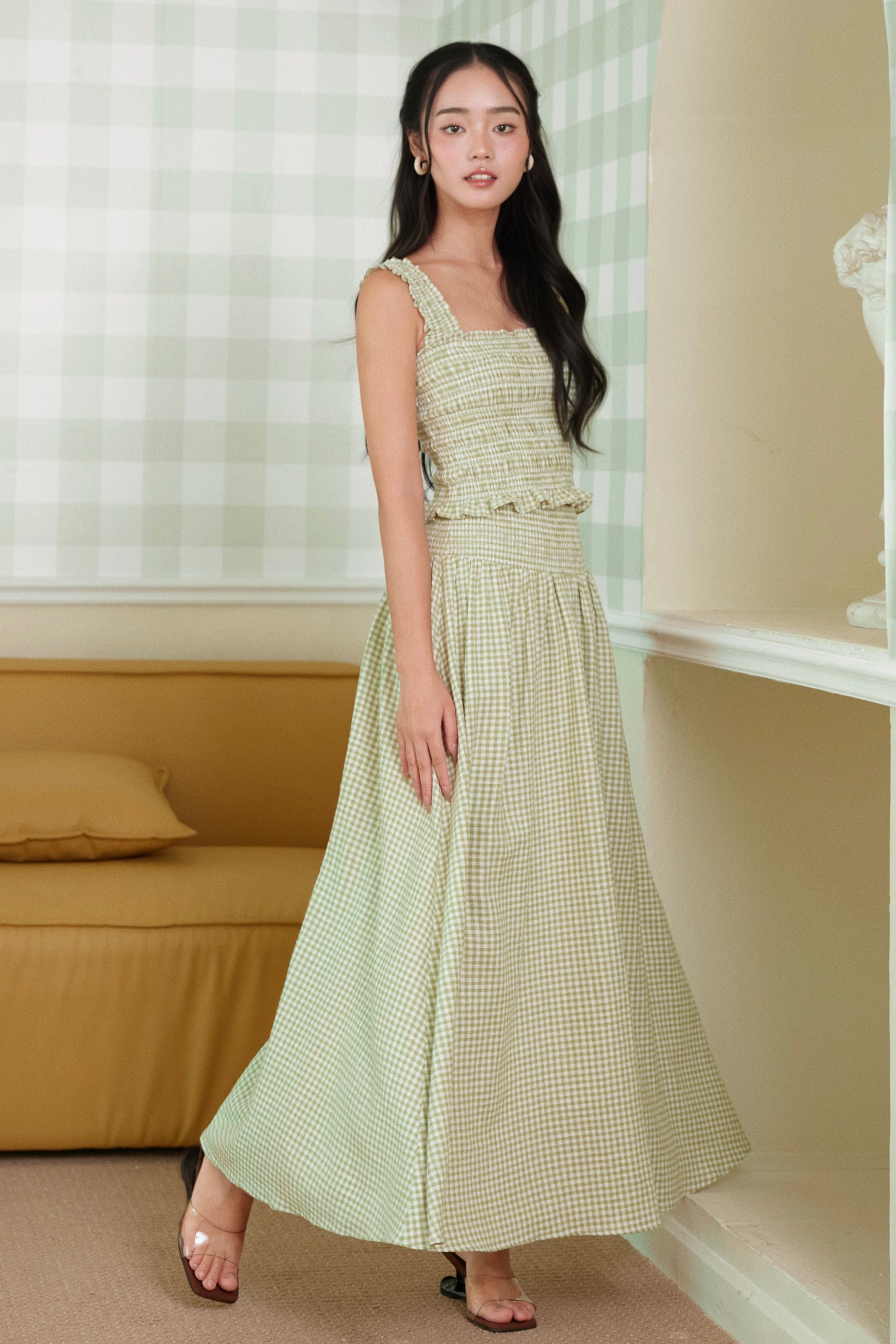 Miu -  Mei set in Green Checked