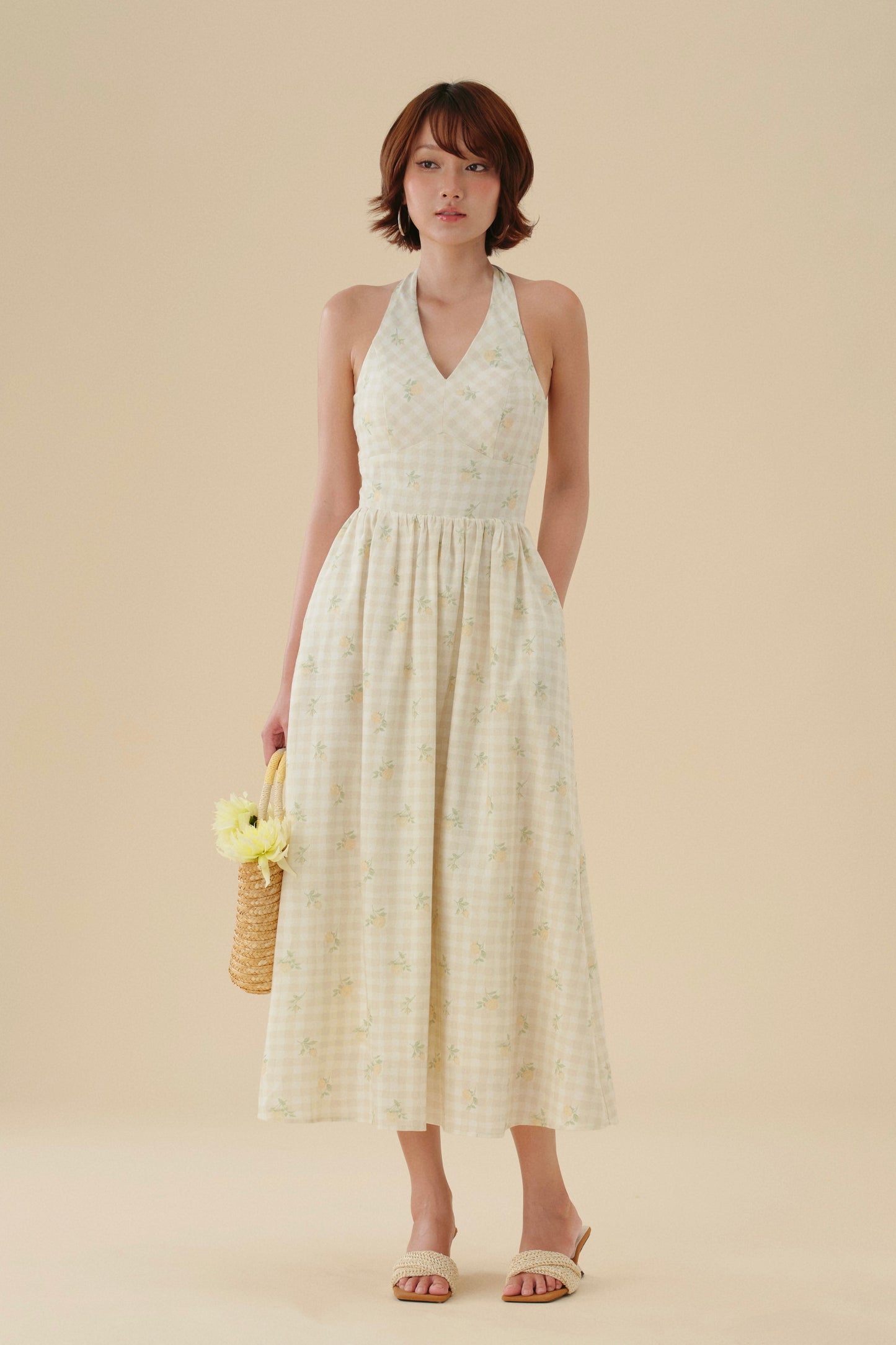 Elodie dress in Porcelain