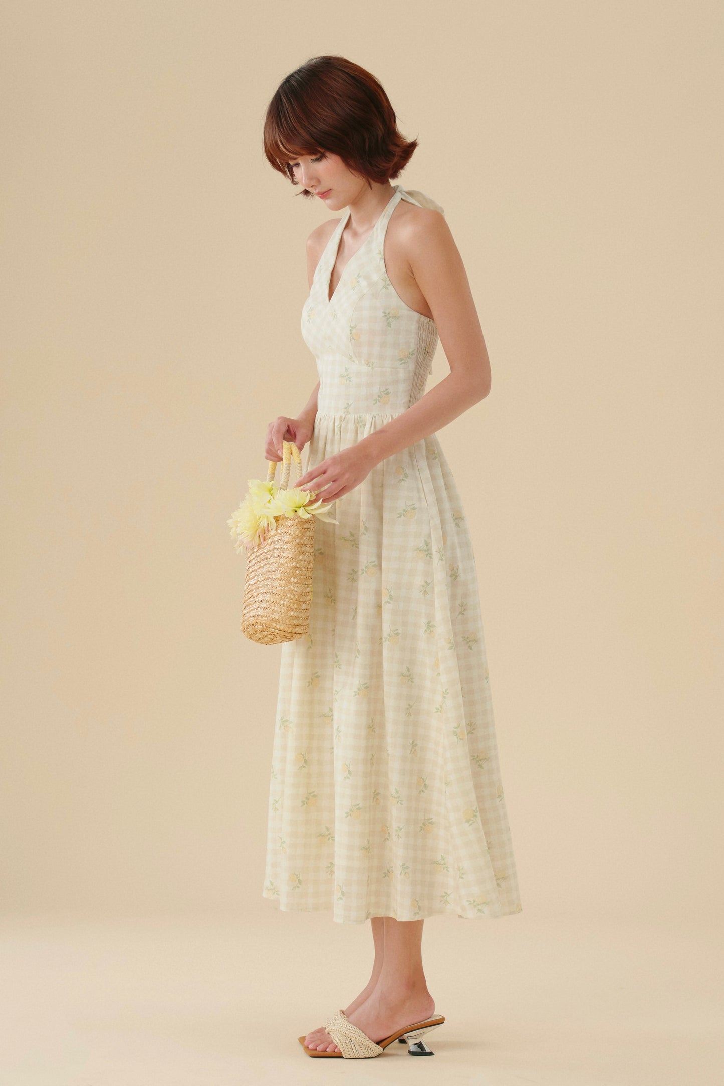 Elodie dress in Porcelain