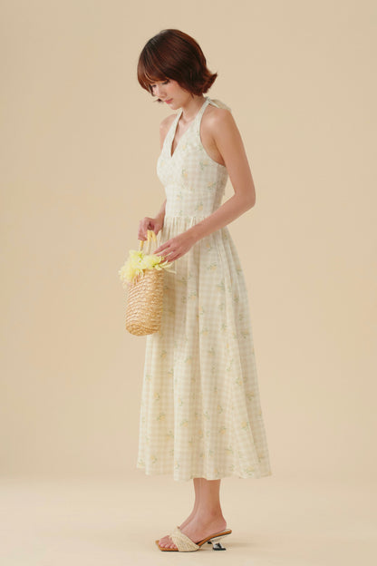 Elodie dress in Porcelain
