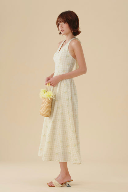 Elodie dress in Porcelain