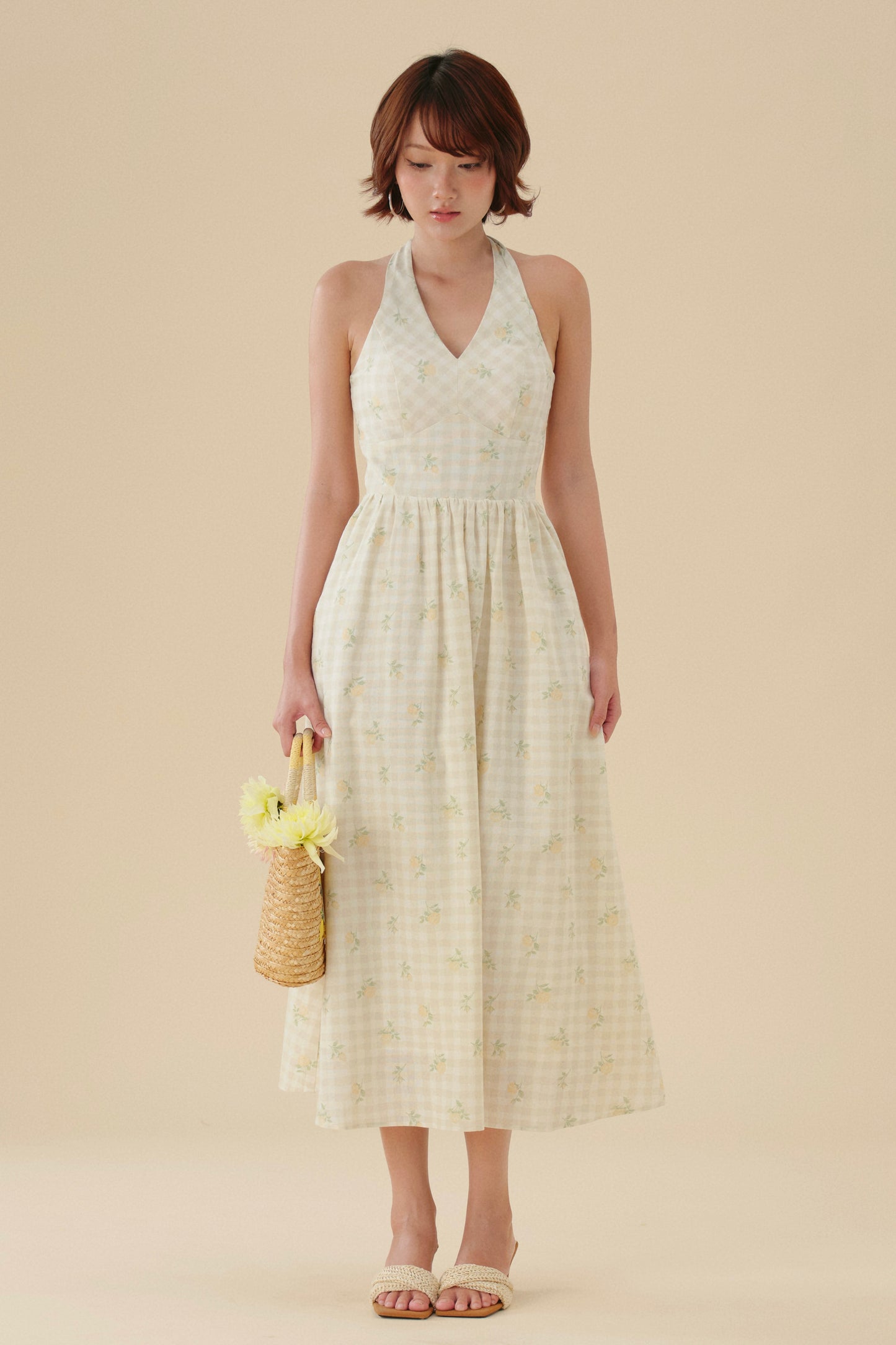 Elodie dress in Porcelain