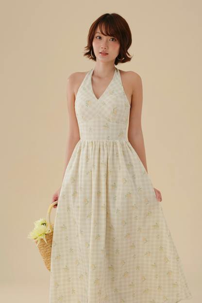 Elodie dress in Porcelain