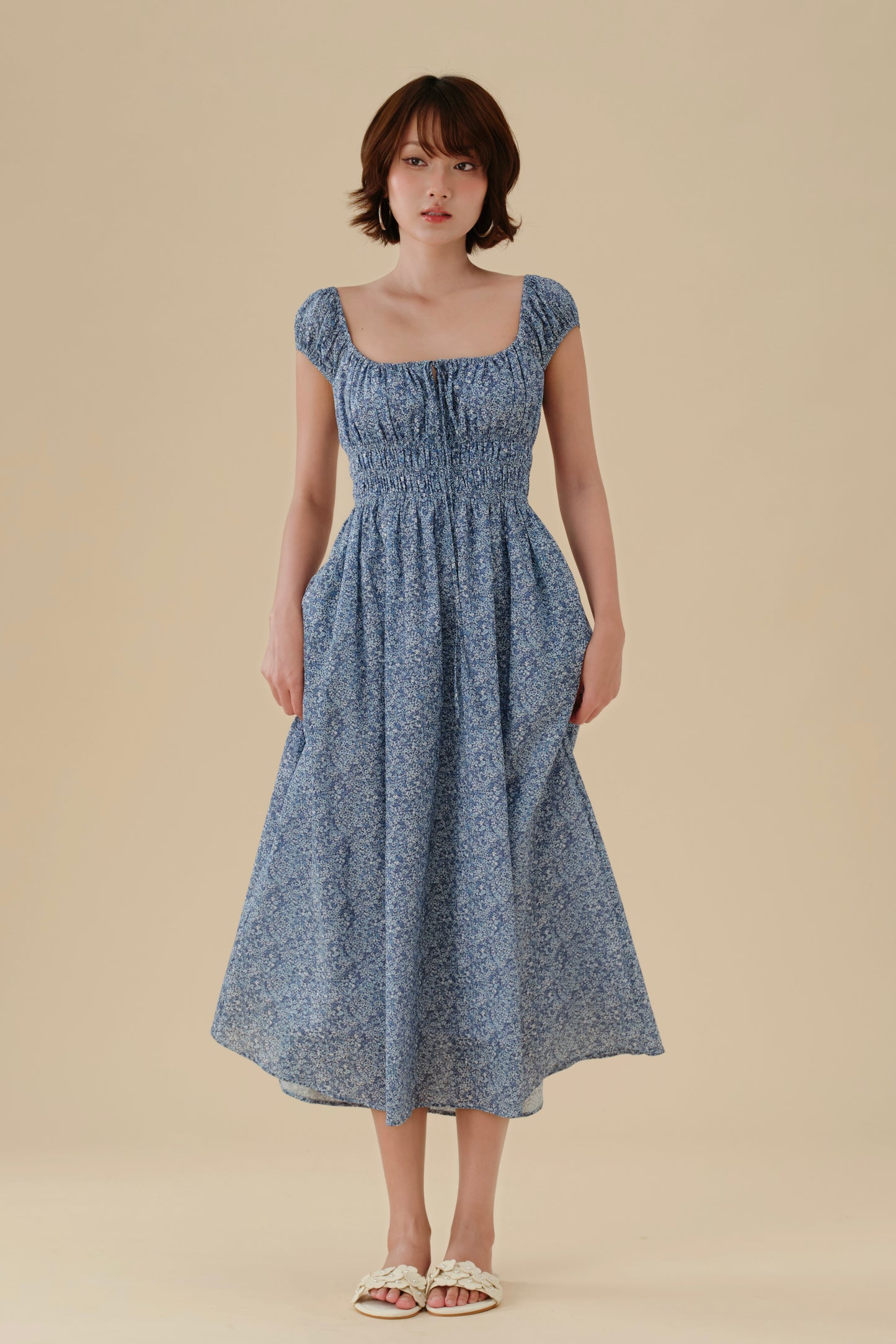 Marie dress in Blue Picnic