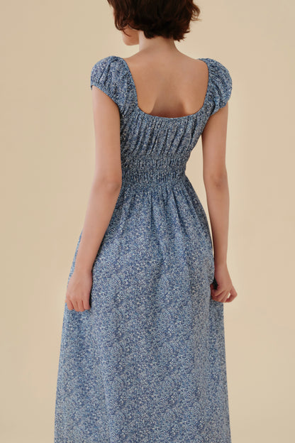 Marie dress in Blue Picnic