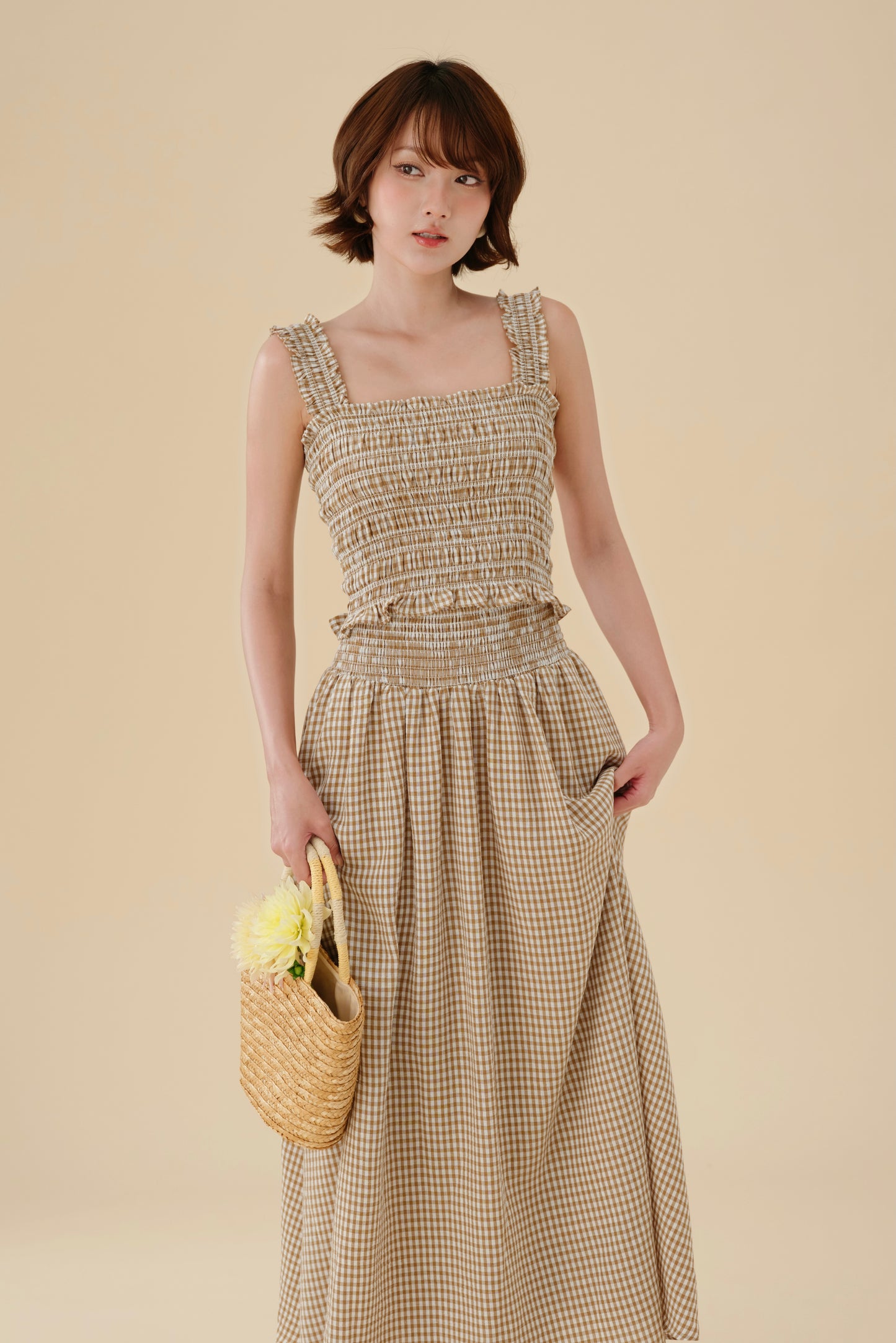 Miu - Mei set in Brown Checked