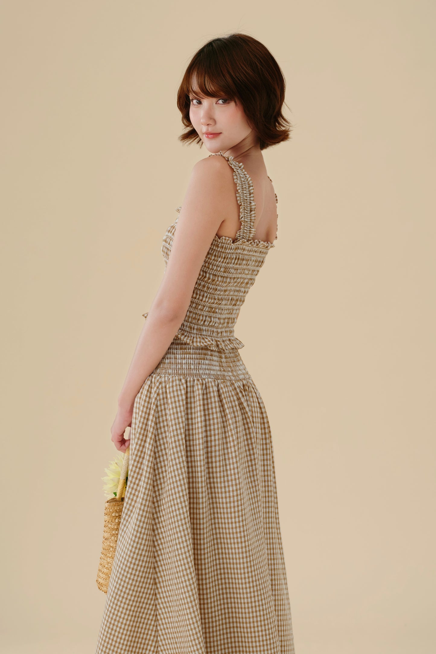 Miu - Mei set in Brown Checked