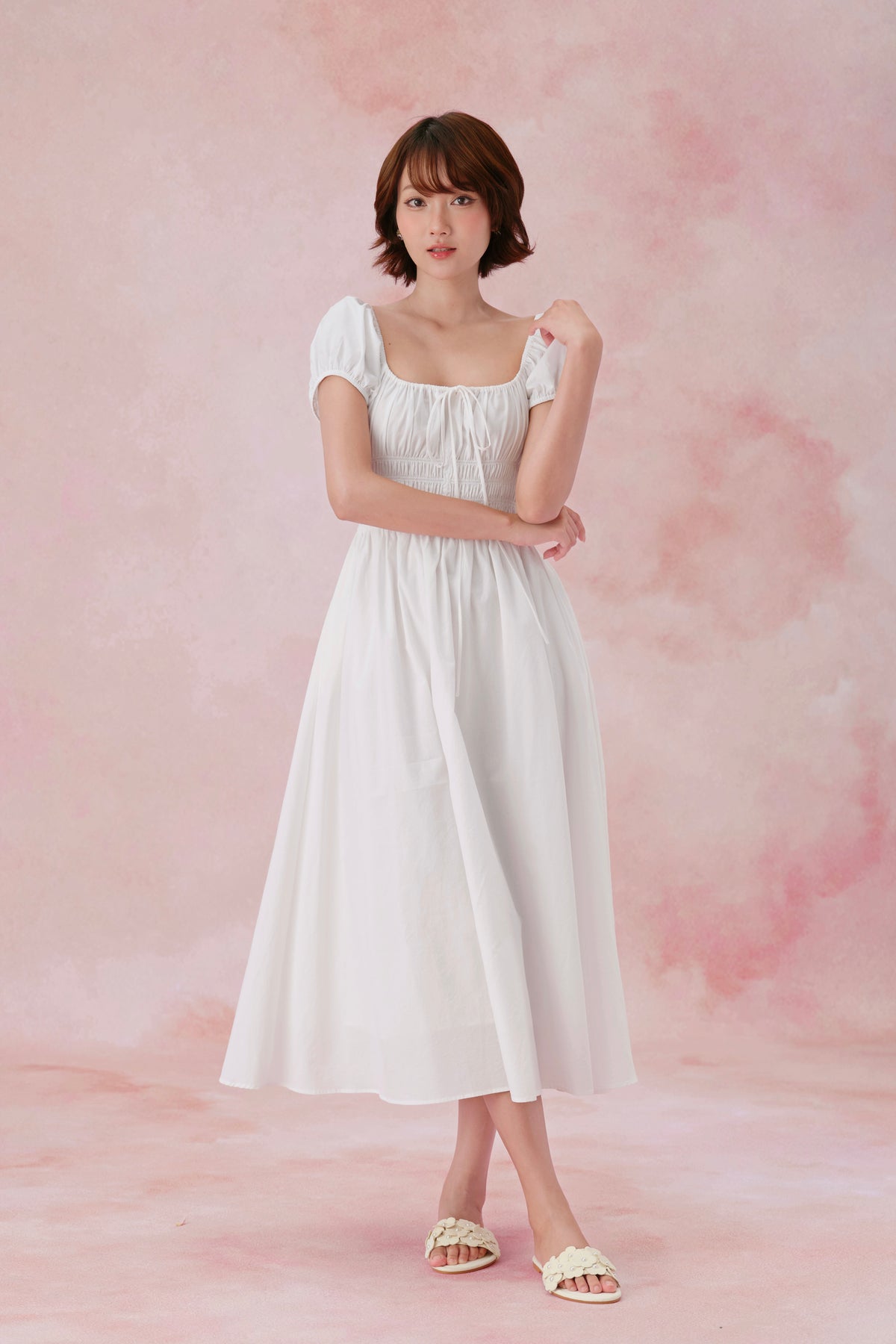 Đầm Lucy Cotton Trắng
