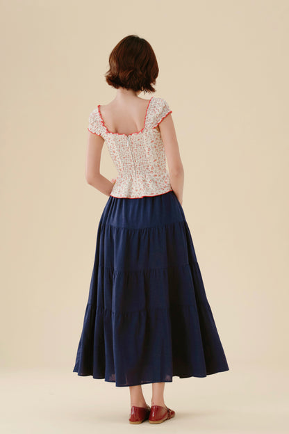 Orla top in Dainty Rose