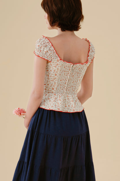 Orla top in Dainty Rose