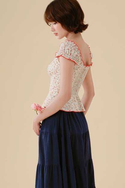 Orla top in Dainty Rose