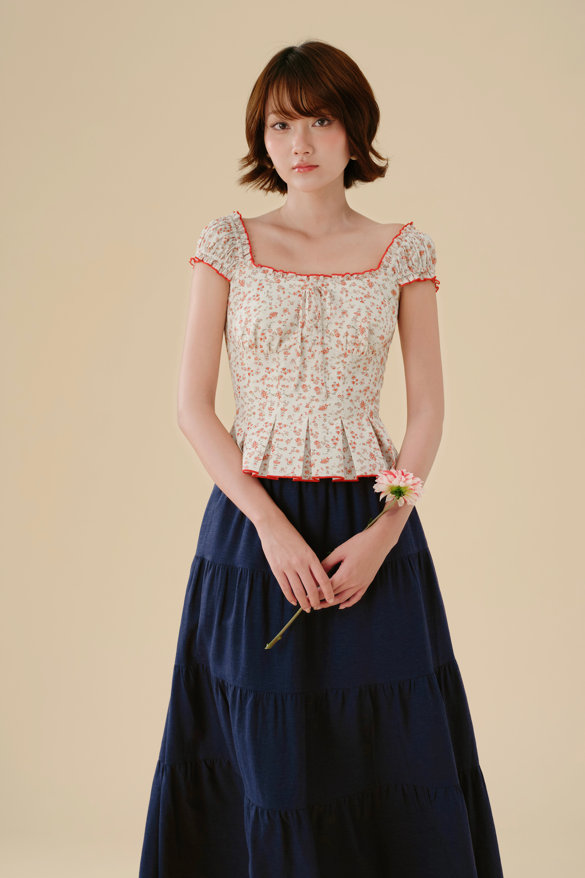 Orla top in Dainty Rose
