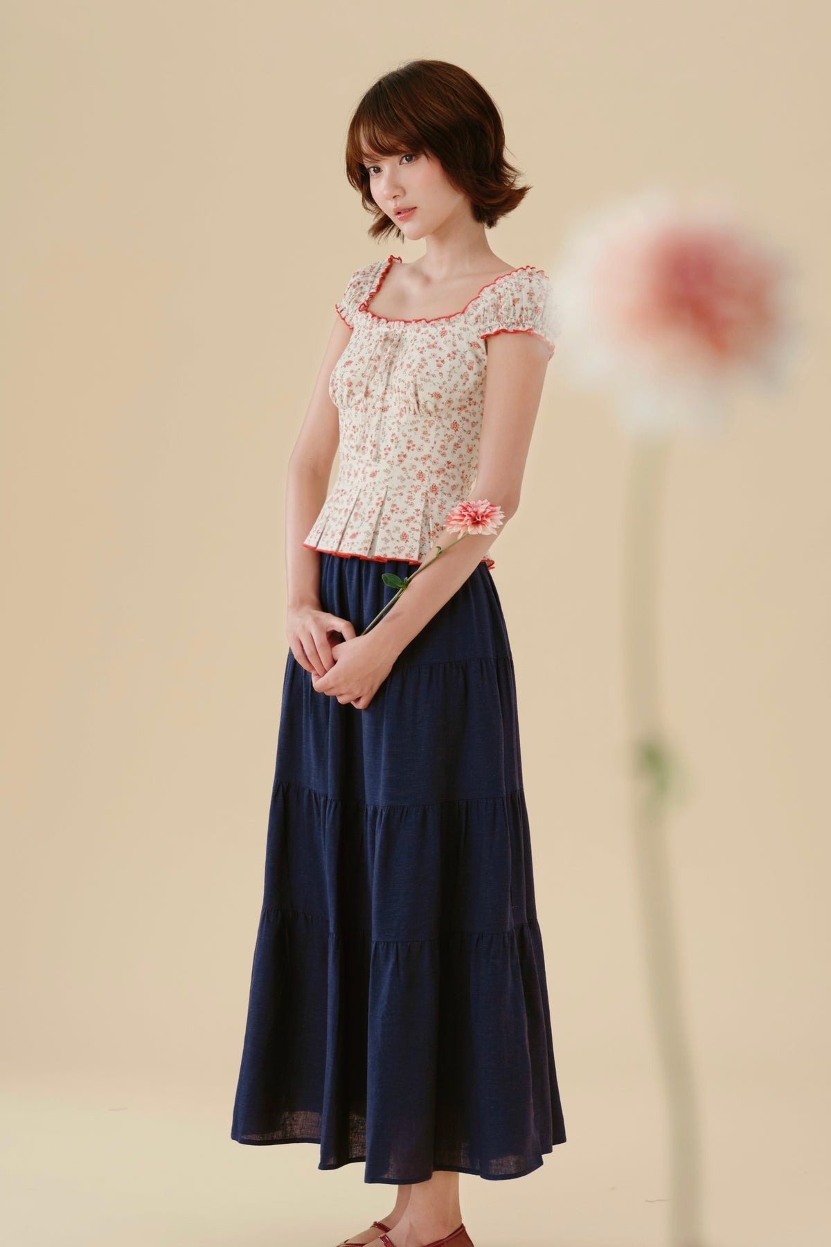 Orla top in Dainty Rose