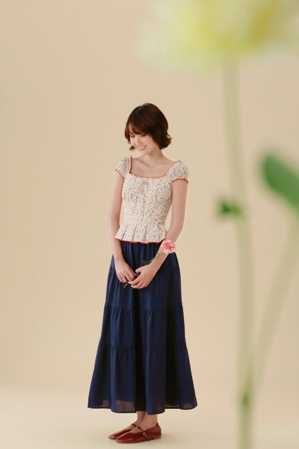 Orla top in Dainty Rose