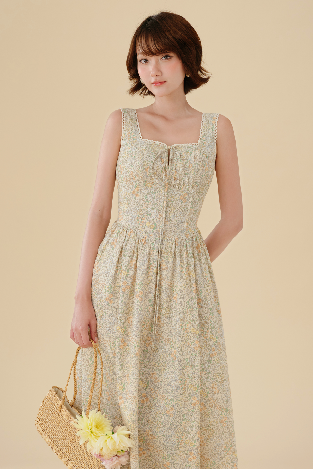 Dahlia dress in Wildflower Fields