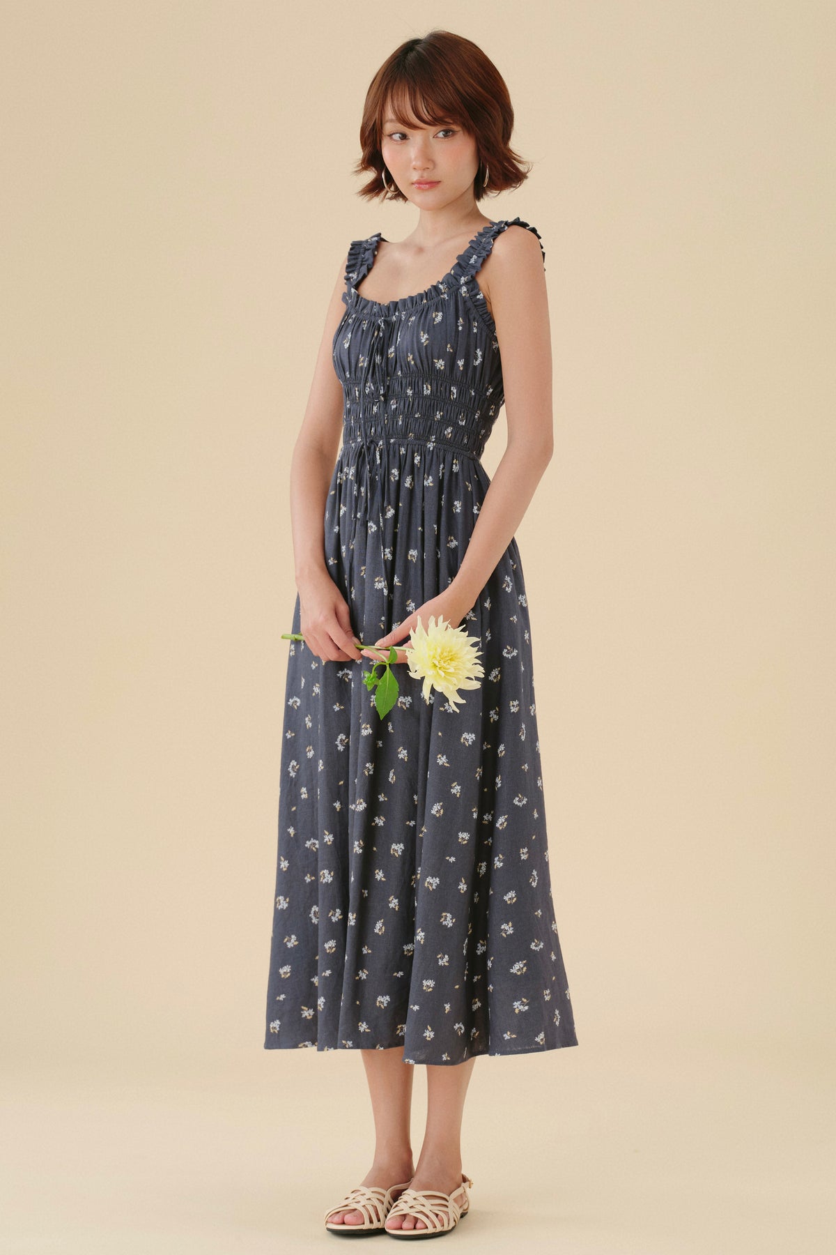 Cleo dress in Denim Sprig