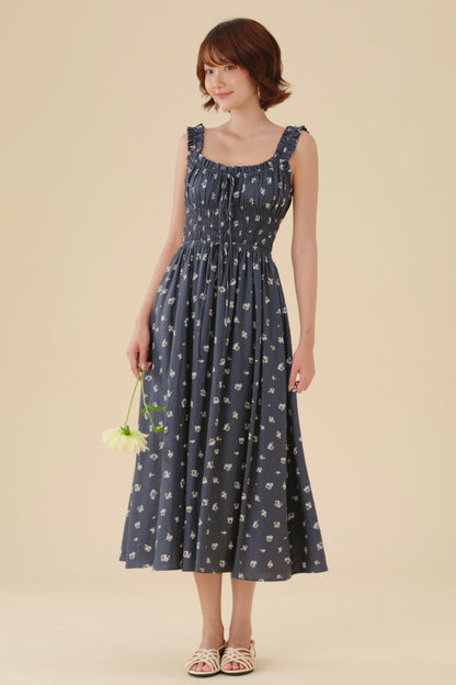 Cleo dress in Denim Sprig