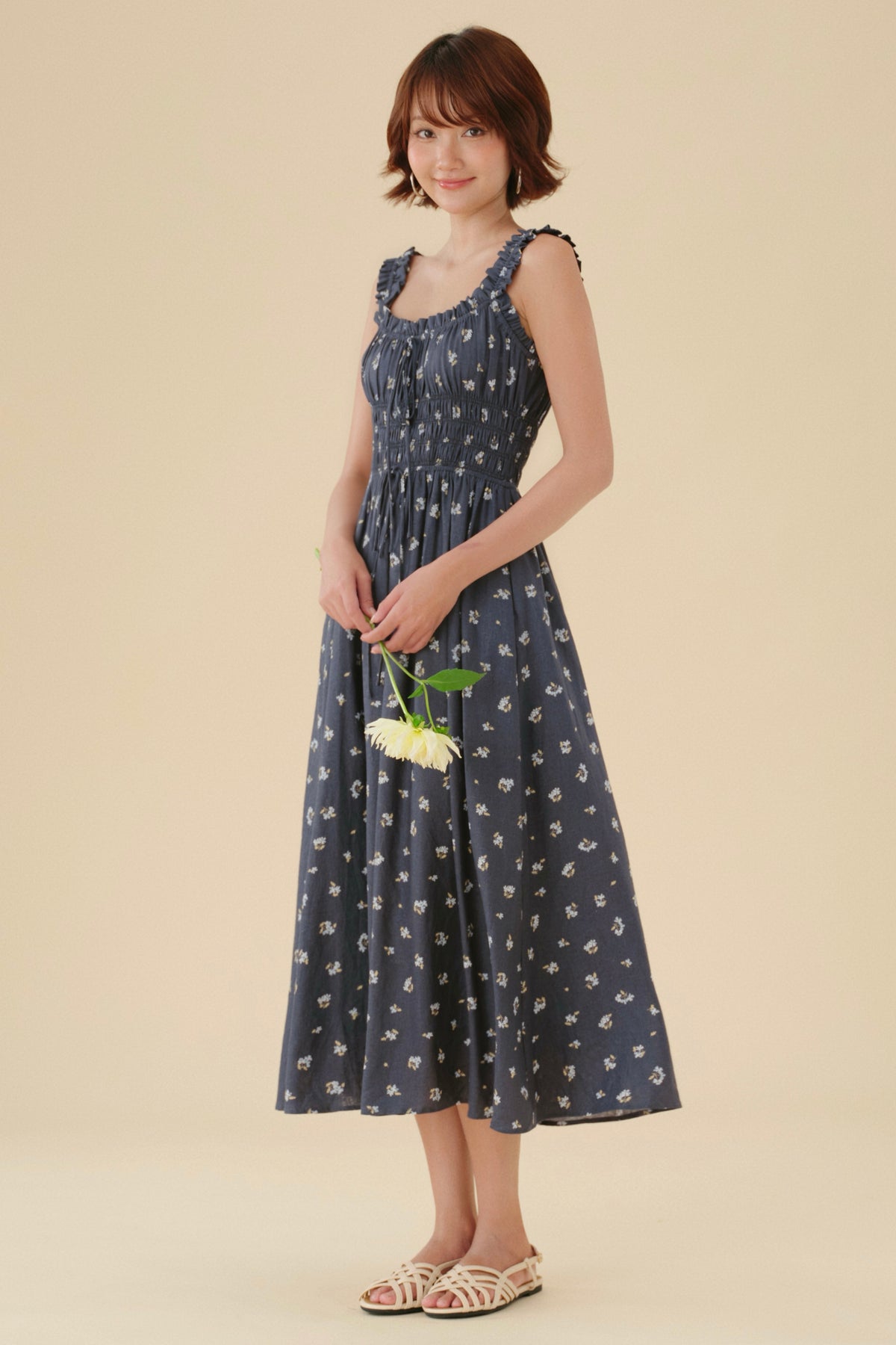 Cleo dress in Denim Sprig