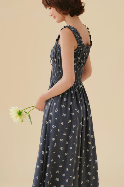 Cleo dress in Denim Sprig