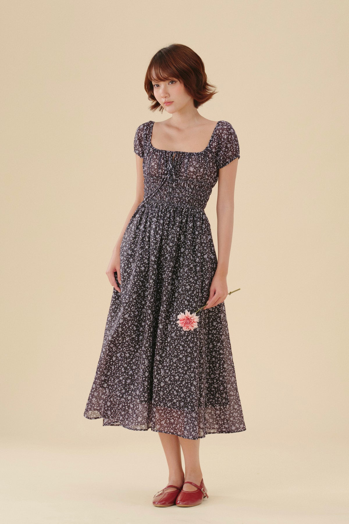 Lucy dress in Onyx Petal