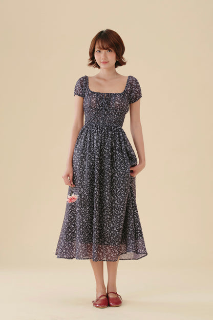 Lucy dress in Onyx Petal