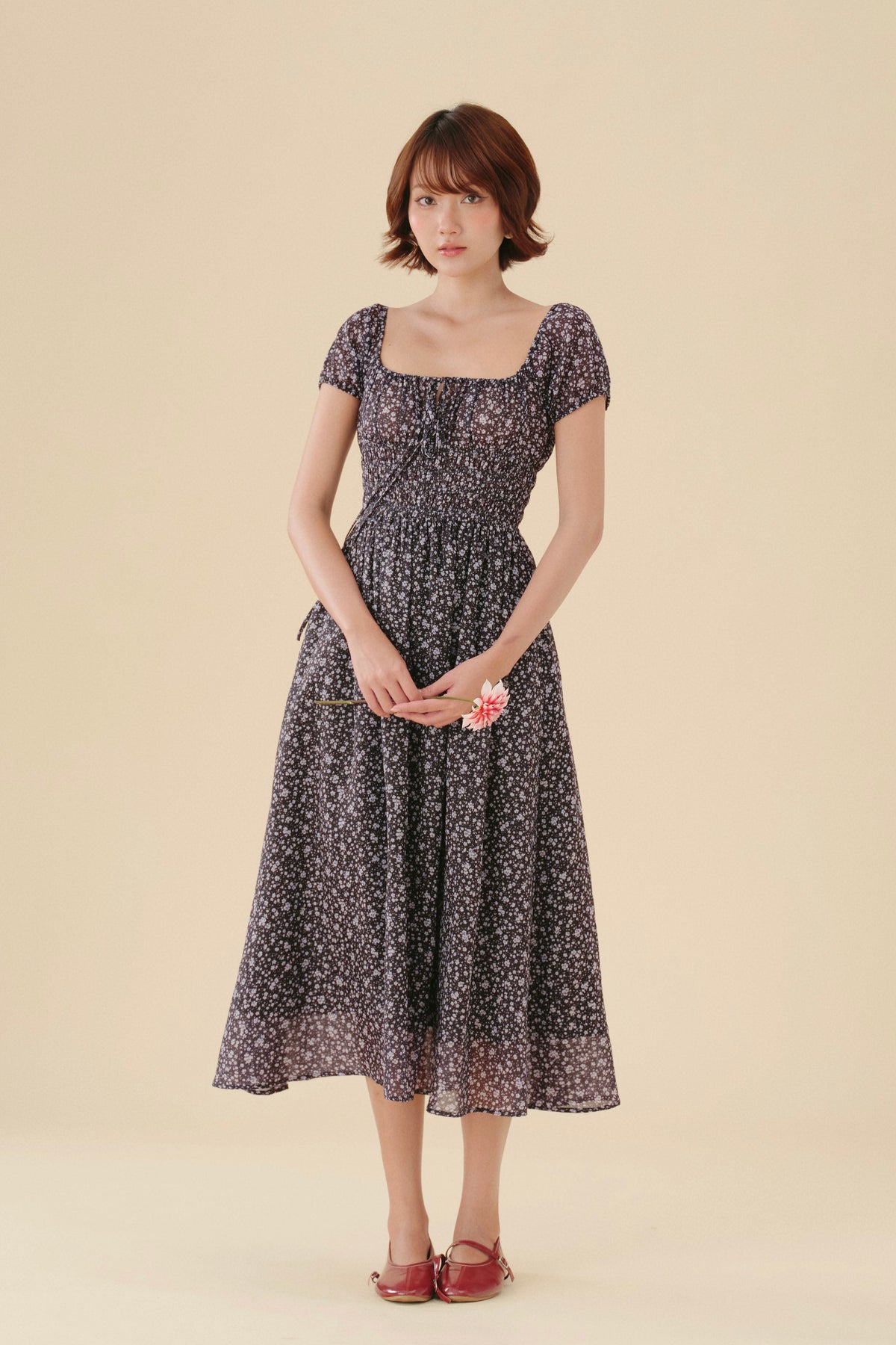 Lucy dress in Onyx Petal