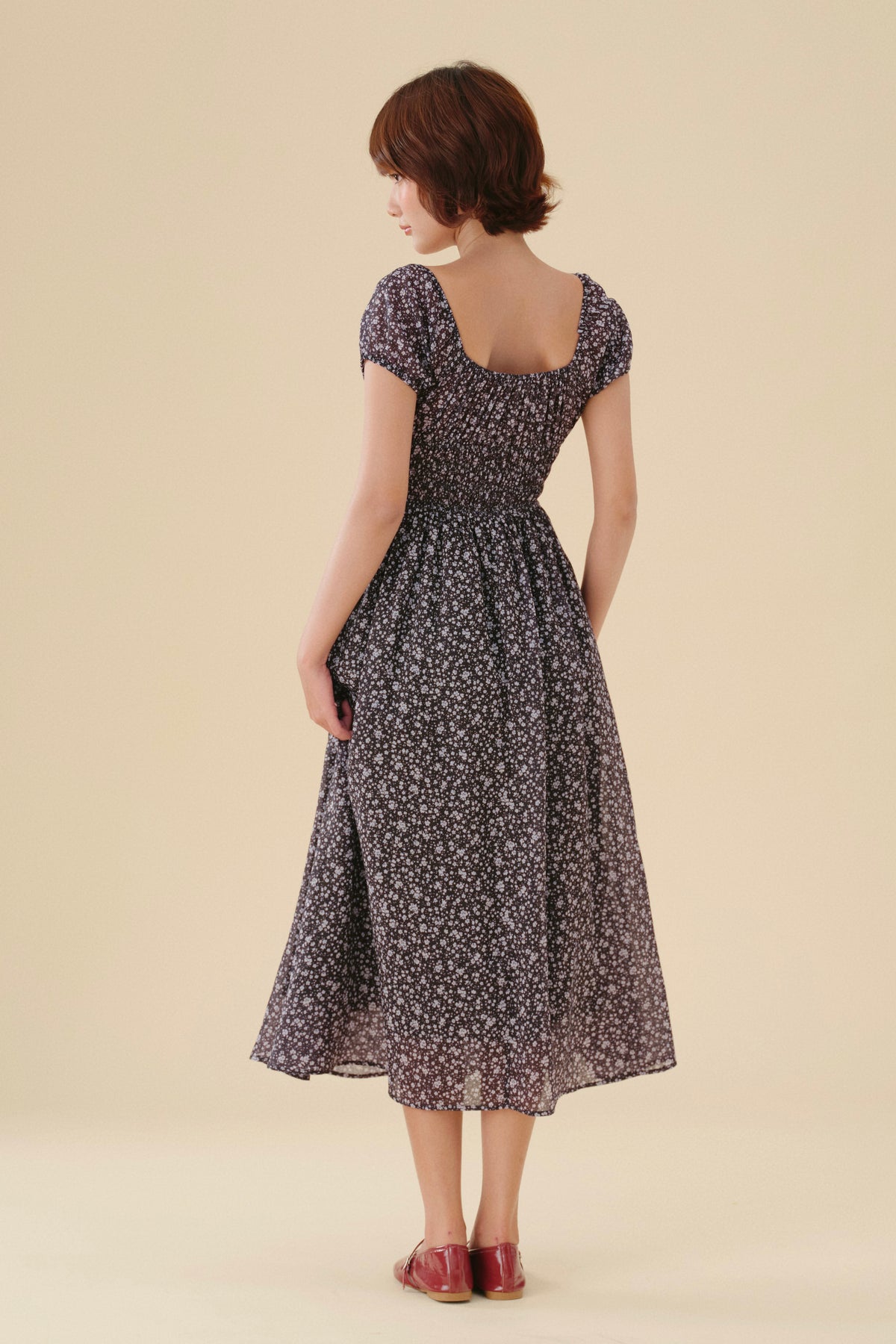 Lucy dress in Onyx Petal