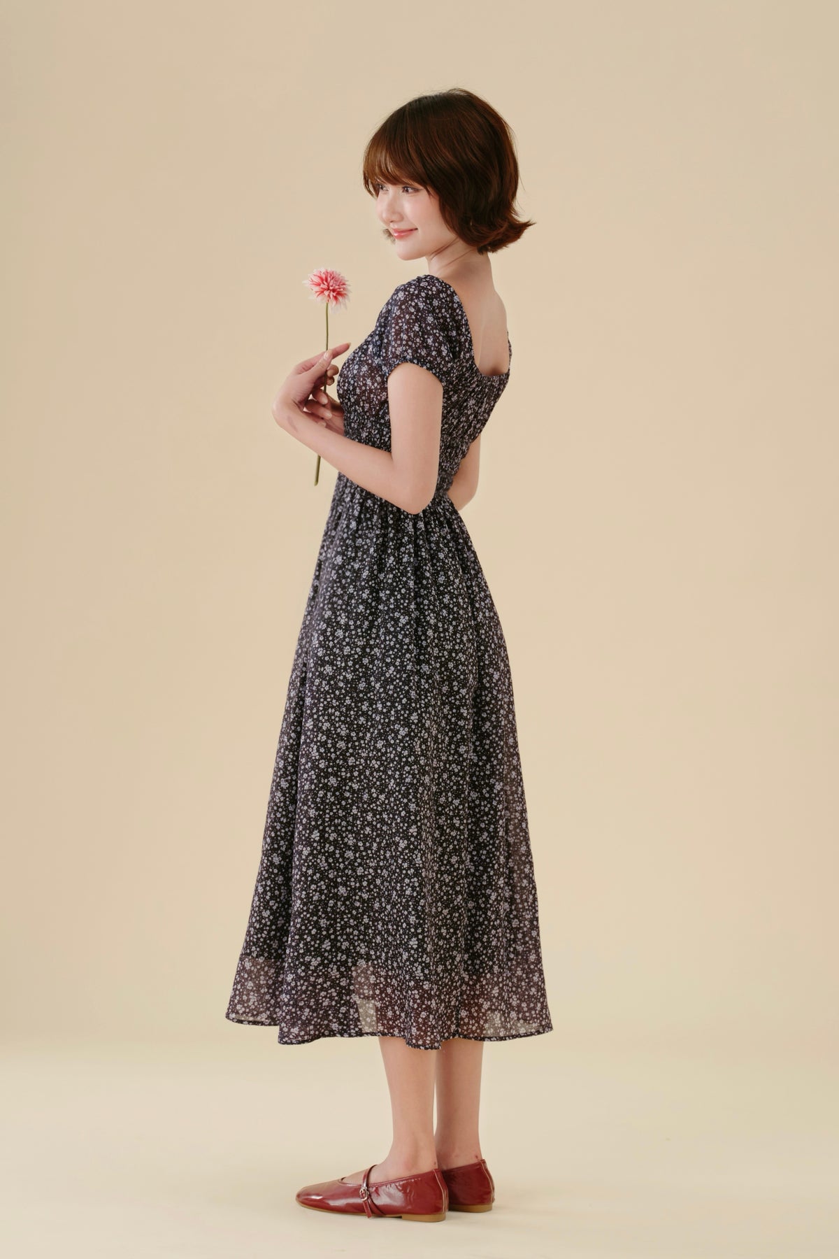 Lucy dress in Onyx Petal